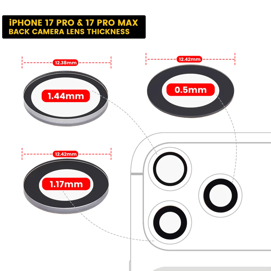 Lente de cámara trasera para iPhone 17 Pro / 17 Pro Max — foto 2