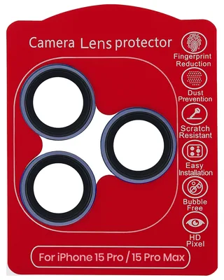 Casper Camera Lens Protector for iPhone 15 Pro / 15 Pro Max (Blue Titanium) (Clear)