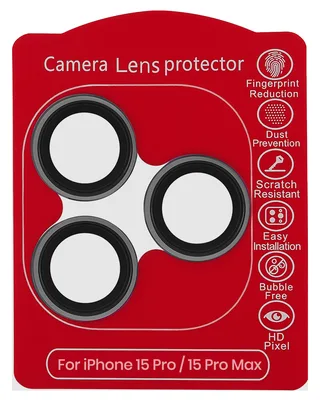 Casper Camera Lens Protector for iPhone 15 Pro / 15 Pro Max (Gray) (Clear)