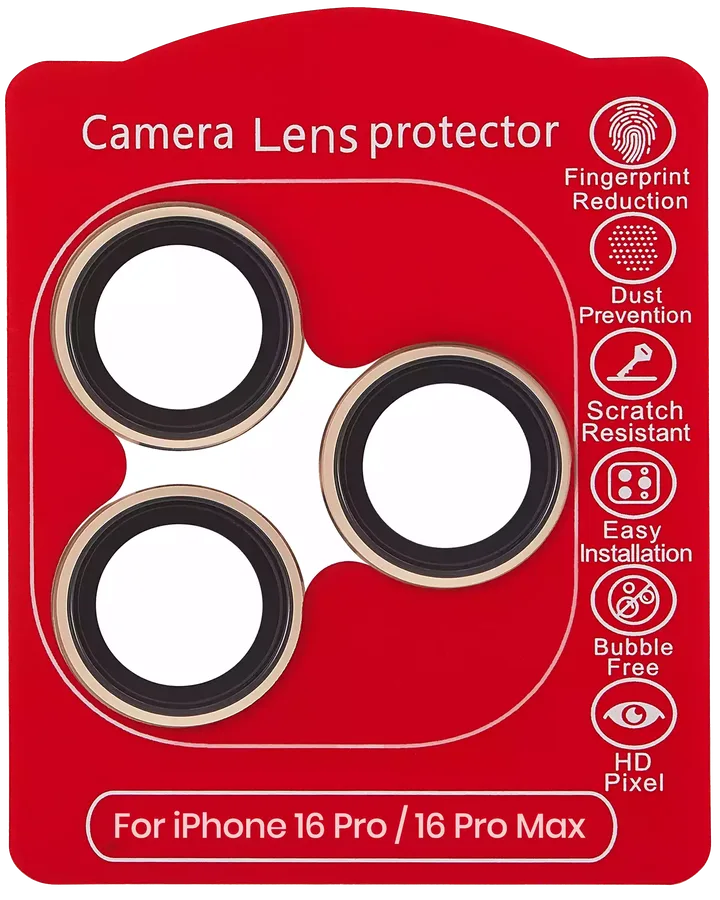 Casper Camera Lens Protector For iPhone 16 Pro / 16 Pro Max (Desert Titanium) (Clear) — foto 2