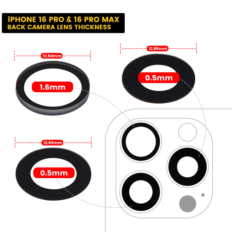 Lente de cámara trasera para iPhone 16 Pro / 16 Pro Max — foto 2