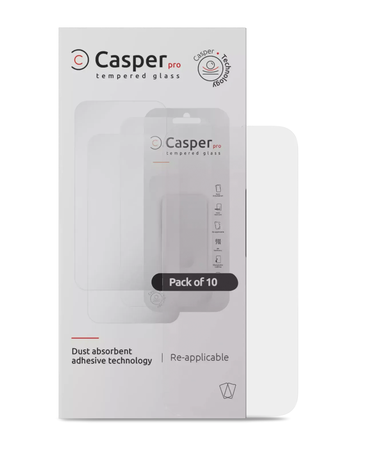 Mica de vidrio templado Casper Pro para iPhone 16 Pro Max / 17 Pro Max / 18 Pro Max