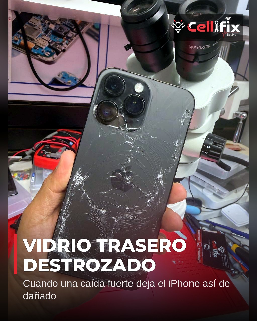 Vidrio trasero destrozado: sí tiene arreglo en Cellifix